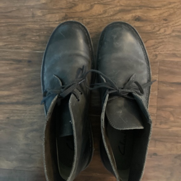 Clarks bushacre chukka boot  grey leather 8.5 mens - Picture 6 of 8